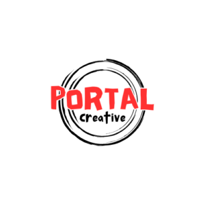 Red and Black Grunge Circle Creative Logo